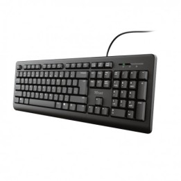 TECLADO TRUST TK-150 TAMAÑO COMPACTO RESISTENTE VERTIDOS