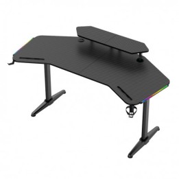MESA GAMING PRO1500 XL FIBRA CARBONO | LUZ RGB SOUND MUVIP