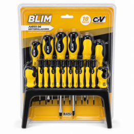 JUEGO 18 PIEZAS DESTORNILLADORES BLIM