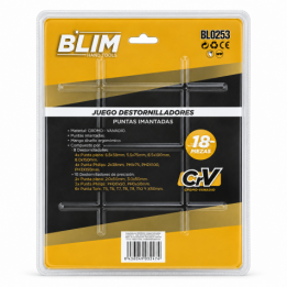 JUEGO 18 PIEZAS DESTORNILLADORES BLIM