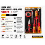 JUEGO 6 PCS HERRAMIENTAS AISLADAS 1000V. BLIM