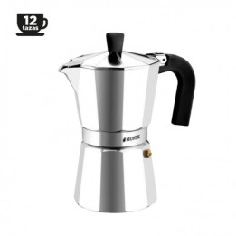 CAFETERA VITRO EXPRES 12 TAZAS ALUMINIO ANTIADHERENTE CALDERIN SIN CANTOS