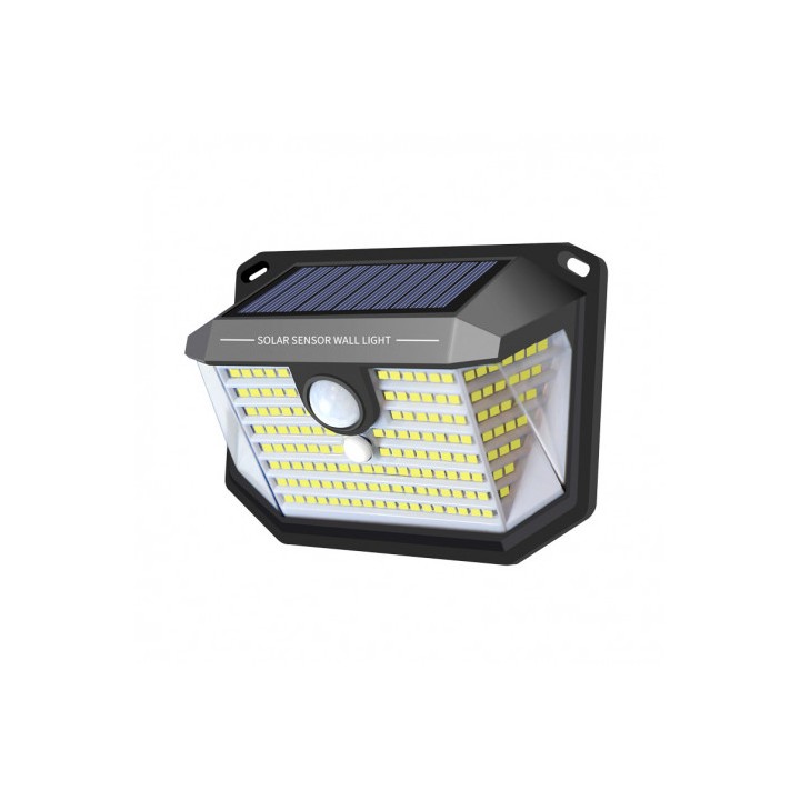 APLIQUE LED SOLAR 150LM ILUMINACIÓN 3 CARAS NEGRO ELBAT