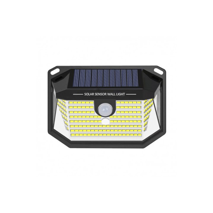 APLIQUE LED SOLAR 150LM ILUMINACIÓN 3 CARAS NEGRO ELBAT