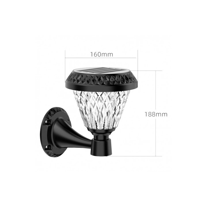 FAROL LED SOLAR 250LM NEGRO ELBAT