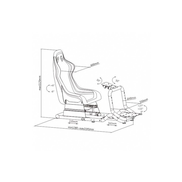 RACING SIMULATOR COCKPIT SEAT PRO R3 CROMAD