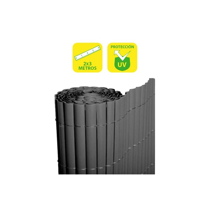 CAÑIZO PLÁSTICO DOBLE CARA 2X3 METROS GRIS OSCURO SUNGARDEN