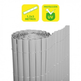 CAÑIZO PLÁSTICO DOBLE CARA 1.5X3 METROS GRIS CLARO SUNGARDEN