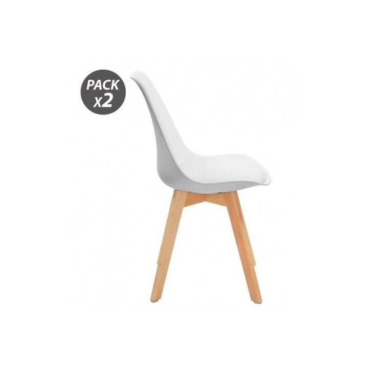 PACK 2 SILLAS DESIGN D200 BLANCAS MUVIP