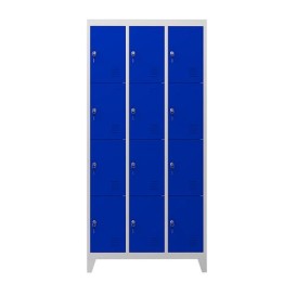 TAQUILLA METÁLICA CON PATAS 12 PUERTAS 1900X1000X500MM AZUL CROMAD