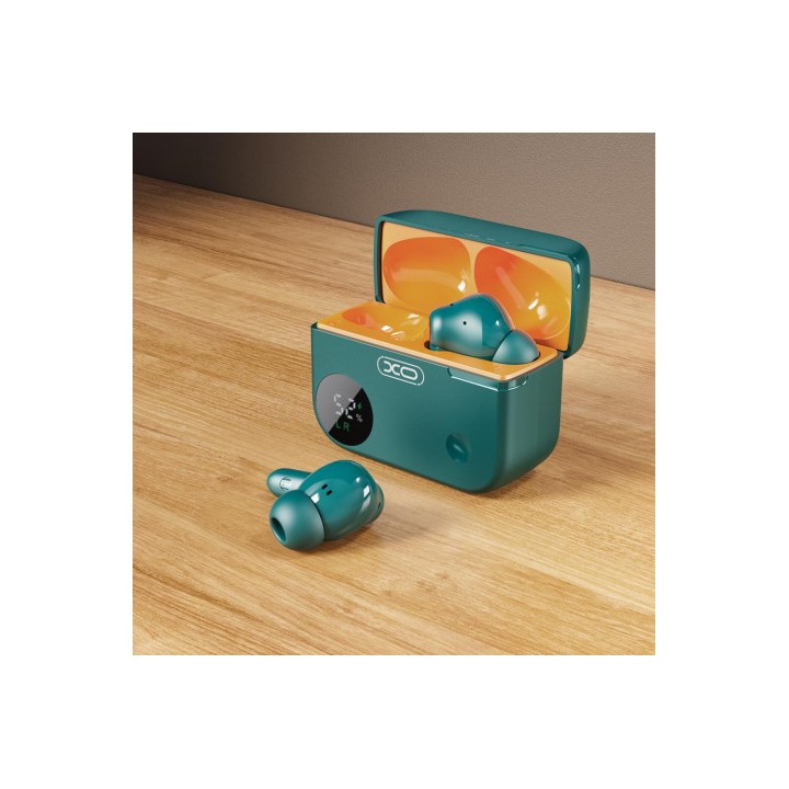 AURICULARES TWS CON CAJA LCD G34 VERDE XO