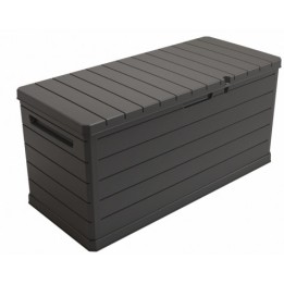 BAUL EXTERIOR 350 LITROS CON CERRADURA GRIS OSCURO ARTPLAST
