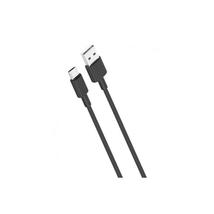 CABLE NB156 SILICONA USB - MICRO USB | 2.4A | 1 MTR | NEGRO XO