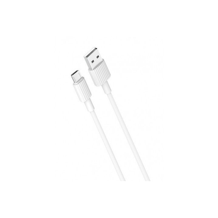 CABLE NB156 SILICONA USB - MICRO USB | 2.4A | 1 MTR | BLANCO XO