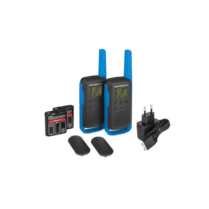 PACK 2 WALKIE-TALKIE MOTOROLA T62 8KM 16CH AZUL