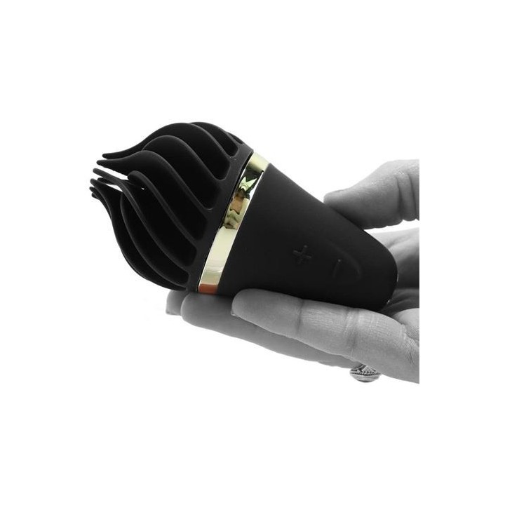 ESTIMULADOR DE CLITORIS SWEET TREAT LAYON NEGRO/ORO SATISFYER