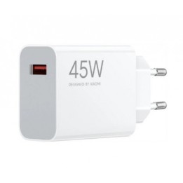 CARGADOR DE PARED 45W QC3.0 - USB-A | CARGA RAPIDA BLANCO XIAOMI
