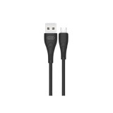 CABLE NB146 CARGA RAPIDA SILICONA USB - MICRO USB | 2.4A | 1 MTR | NEGRO XO