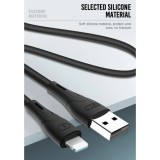 CABLE NB146 CARGA RAPIDA SILICONA USB - MICRO USB | 2.4A | 1 MTR | NEGRO XO