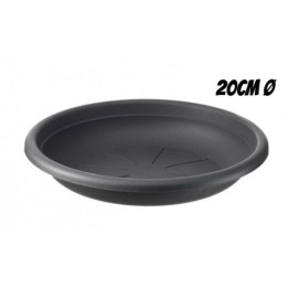 PLATO PARA MACETA 20CM ANTRACITA ARTPLAST