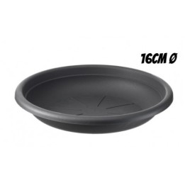 PLATO PARA MACETA 16CM ANTRACITA ARTPLAST