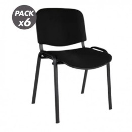 PACK 6 SILLAS CONFIDENTE NEGRAS MUVIP