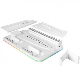 SOPORTE MULTIFUNCION RGB PARA PS5 MARS GAMING MPS5-B2 BLANCO