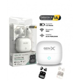 AURICULARES BLUETOOTH CON TRADUCCION CON IA BT8412 BLANCO