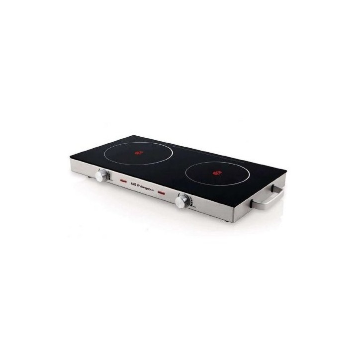 PLACA VITROCERAMICA DOBLE ORBEGOZO PCE 6000 - Ø205MM 1800W Y 170MM 1000W