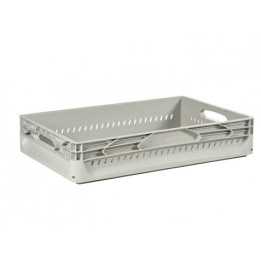 CAJA INDUSTRIAL PERFORADA 60X40H 12CM GRIS ARTPLAST