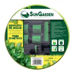 MANGUERA AGUA 3 CAPAS 19MM 25METROS SUNGARDEN