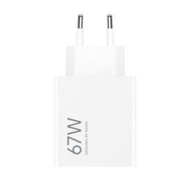 CARGADOR DE PARED 67W HIPERCARGA USB-A BLANCO XIAOMI