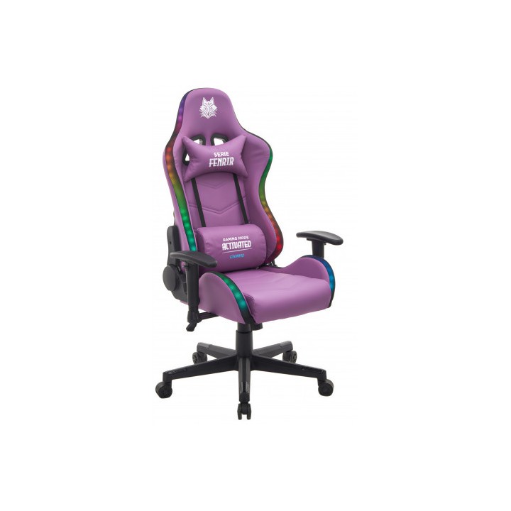 SILLA GAMING RGB SERIE FENRIR VIOLETA CROMAD