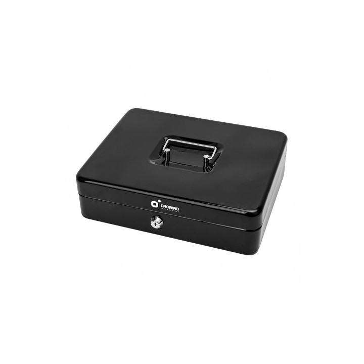CAJA DE CAUDALES METÁLICA CON LLAVE 9X30X24CM 5 COMPARTIMENTOS CROMAD