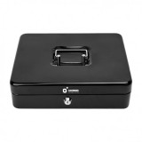 CAJA DE CAUDALES METÁLICA CON LLAVE 9X30X24CM 5 COMPARTIMENTOS CROMAD
