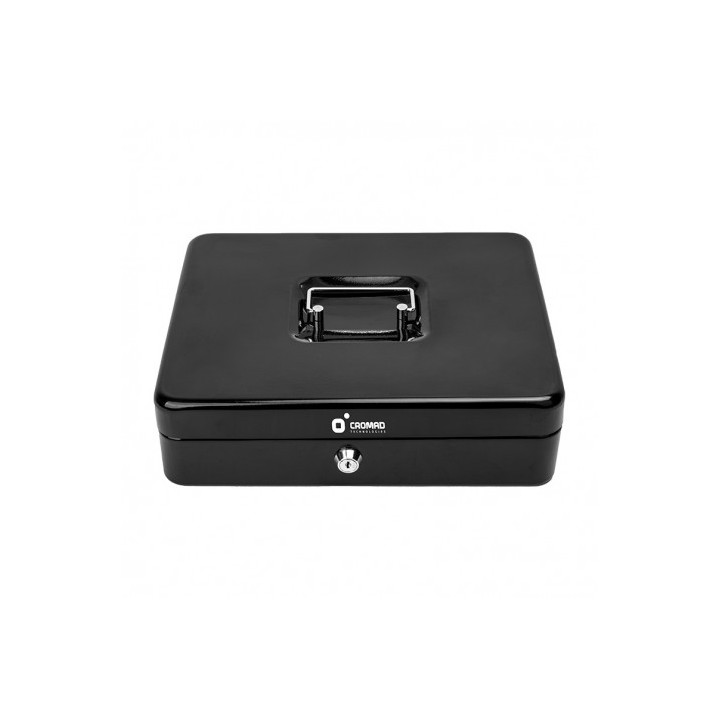 CAJA DE CAUDALES METÁLICA CON LLAVE 9X30X24CM 5 COMPARTIMENTOS CROMAD