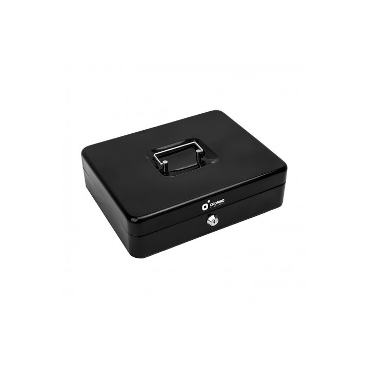 CAJA DE CAUDALES METÁLICA CON LLAVE 9X30X24CM 5 COMPARTIMENTOS CROMAD