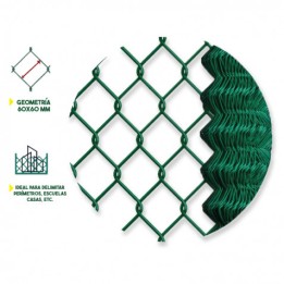 MALLA DE VALLADO PLASTIFICADA 60X60X2.9MM 1.5X25 METROS SUNGARDEN