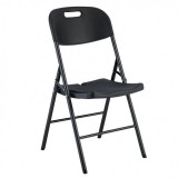 SILLA RESINA PLEGABLE PRO 44X53X83CM NEGRA SUNGARDEN