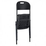 SILLA RESINA PLEGABLE PRO 44X53X83CM NEGRA SUNGARDEN