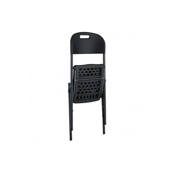 SILLA RESINA PLEGABLE PRO 44X53X83CM NEGRA SUNGARDEN