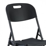 SILLA RESINA PLEGABLE PRO 44X53X83CM NEGRA SUNGARDEN