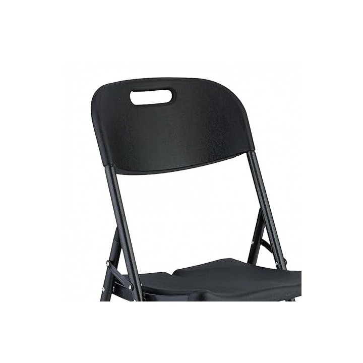 SILLA RESINA PLEGABLE PRO 44X53X83CM NEGRA SUNGARDEN