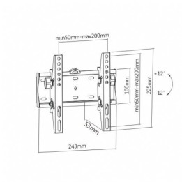 SOPORTE DE PARED TV LED LCD 23"-43" CROMAD