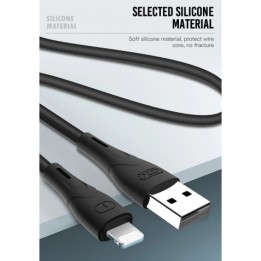 CABLE NB146 CARGA RAPIDA SILICONA USB - MICRO USB | 2.4A | 1 MTR | NEGRO XO
