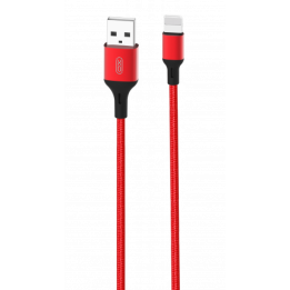 CABLE NB143 CORDON USB - LIGHTNING | 2.4A | 2 MTR | ROJO XO