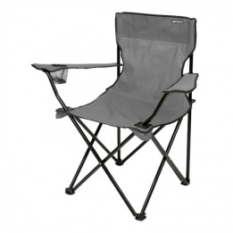 SILLA PLEGABLE DE CAMPING CON POSAVASOS GRIS SUNGARDEN