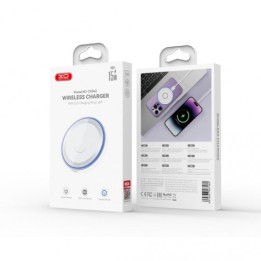 CARGADOR INALAMBRICO 15W CON LED AZUL CX042 XO