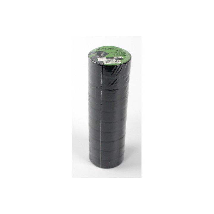 CINTA AISLANTE 10 PCS 10MX19MM NEGRA SAURIUM