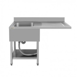 FREGADERO INDUSTRIAL 140X70X85CM CUBETA IZQUIERDA Y ESTANTE CHEF PRO
